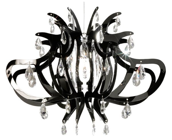 Lampada a sospensione Slamp, Nero, Sala da pranzo, Plastica