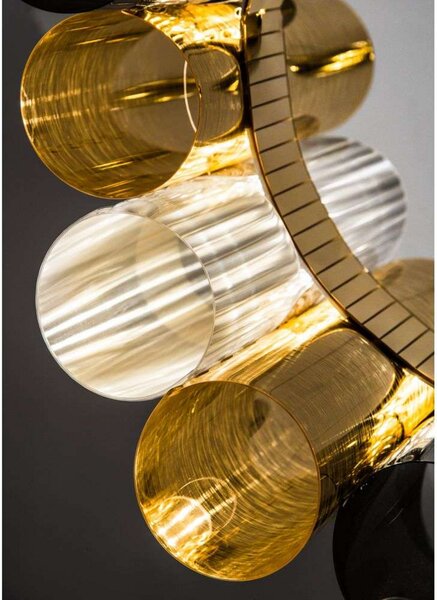 Lampada a sospensione Slamp, Dorato / Ottone, Soggiorno, Plastica