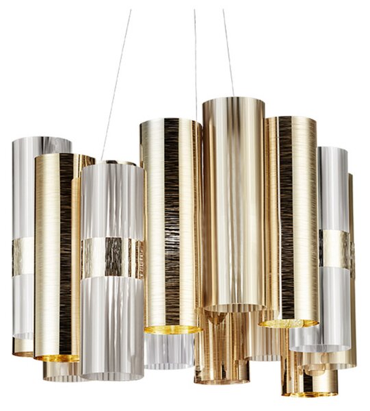 Lampada a sospensione Slamp, Dorato / Ottone, Soggiorno, Plastica