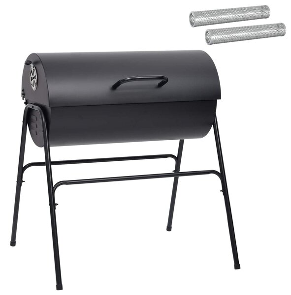 VidaXL Griglia per barbecue con 2 superfici di cottura, 3 pezzi, 80 x 73 x 90 cm, metallo