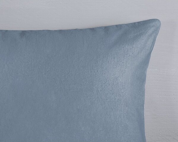 Set lenzuola letto singola in flanella blu-grigio 140x200 cm Gabin - Good Morning