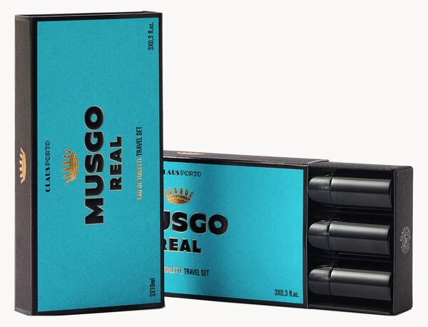Set regalo Eau de Toilette AM/BE/PS 3 pz (legnoso, cuoio)