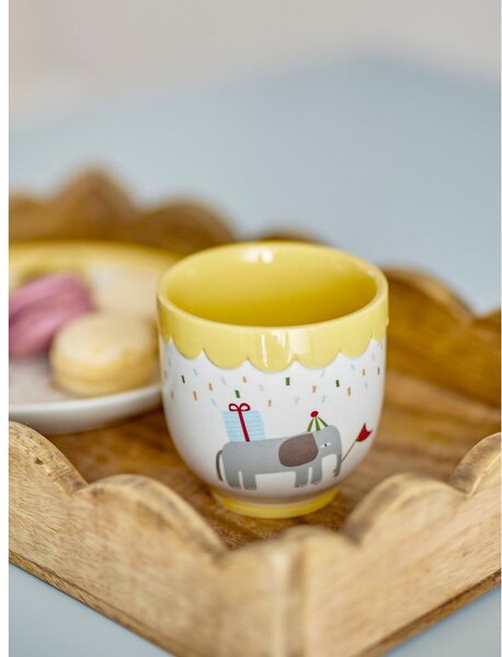 Tazza per bambini gialla e color crema in gres 150 ml Celebrate – Bloomingville Mini
