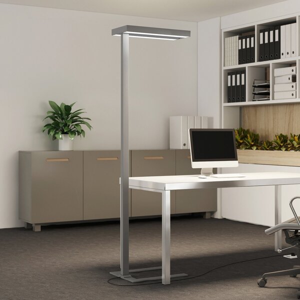 Lampada da terra Arcchio, Logan Ultra, dimmerabile, Metallizzato, Studio / Ufficio, Alluminio, Moderno