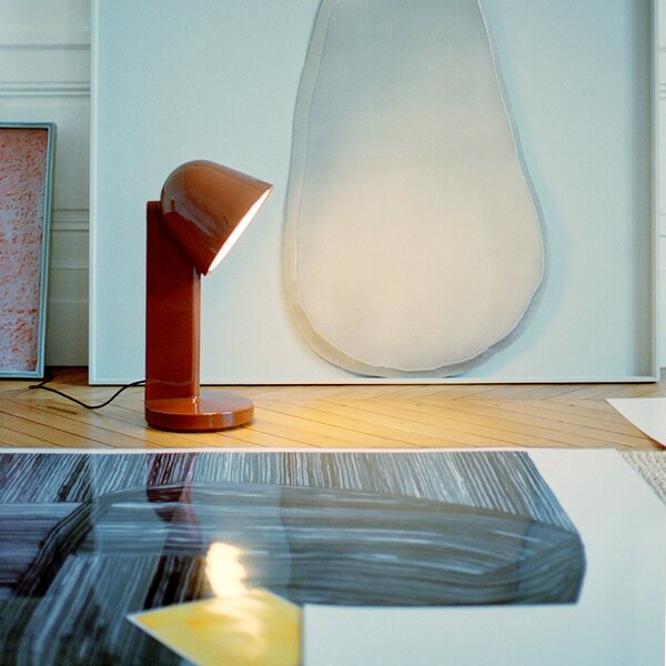Lampade da tavolo FLOS, Céramique Down, dimmerabile, Rosso, Soggiorno, Ceramica, Design