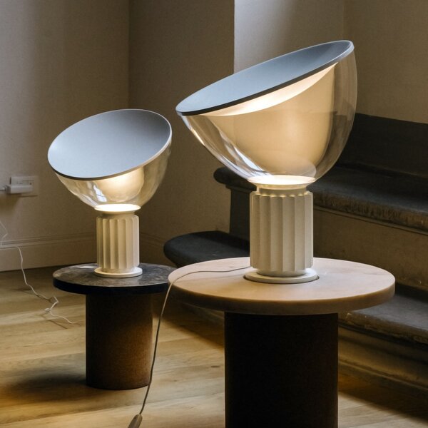 Lampade da tavolo FLOS, Taccia small, dimmerabile, Bianco, Soggiorno, Metallo, Design