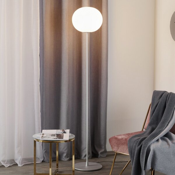 Lampada da terra FLOS, GLO-BALL, dimmerabile, Metallizzato, Soggiorno, Vetro, Design