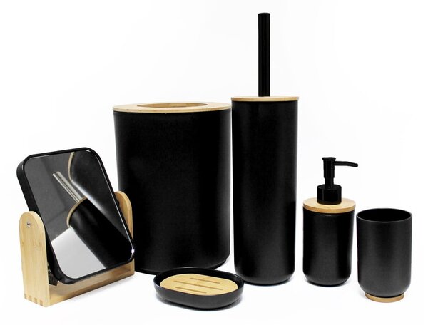 Portaspazzolino nero in plastica Smart – douceur d'intérieur