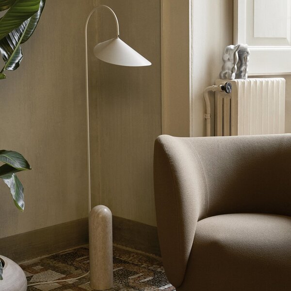 Lampada da terra ferm LIVING, Arum, Beige, Soggiorno, Marmo, Design