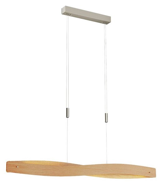 Lampada a sospensione Quitani, Lian, dimmerabile, Legno, Soggiorno, Legno, Design