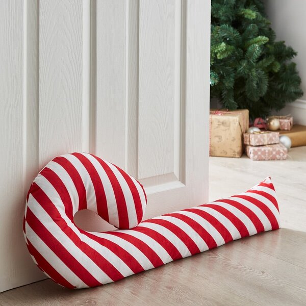 Paraspifferi per porta rosso e bianco 20x90 cm Candy Cane – Catherine Lansfield