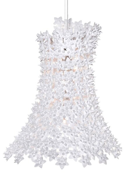 Lampada a sospensione Kartell, Bloom, Bianco, Soggiorno, Plastica, Design