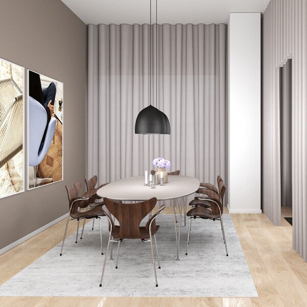 Lampada a sospensione FRITZ HANSEN, Suspence P2, dimmerabile, Nero, Soggiorno, Metallo, Design