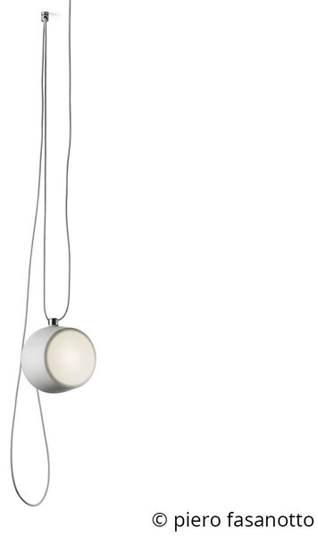 Lampada a sospensione FLOS, AIM Small, dimmerabile, Bianco, Soggiorno, Metallo, Design