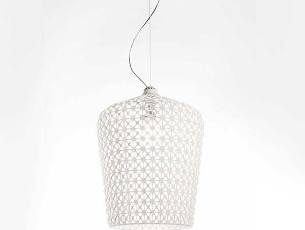 Lampada a sospensione Kartell, Kabuki, Bianco, Soggiorno, Plastica, Design