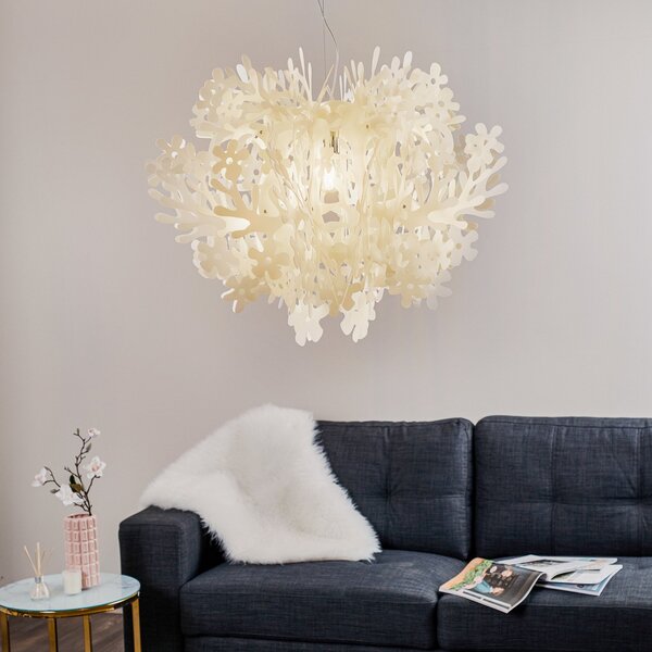 Lampada a sospensione Slamp, FIORELLA, dimmerabile, Bianco, Soggiorno, Plastica, Design