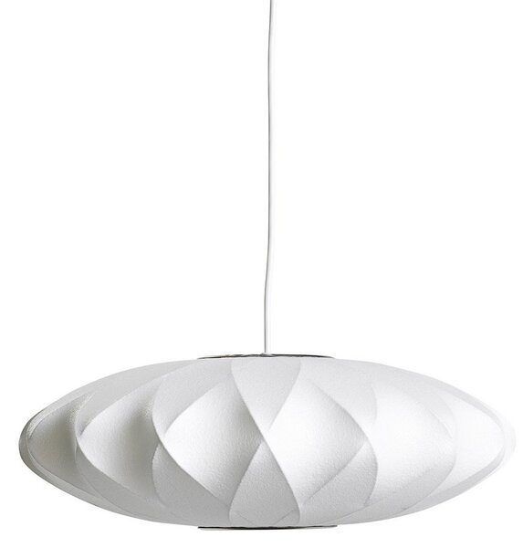 Lampada a sospensione HAY, Nelson Saucer Bubble Crisscros, dimmerabile, Bianco, Soggiorno, Plastica, Design