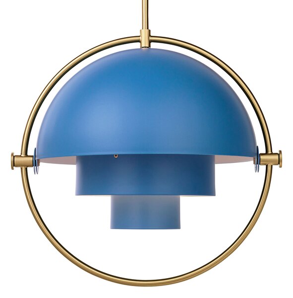 Lampada a sospensione GUBI, Multi-Lite, dimmerabile, Blu, Soggiorno, Metallo, Design