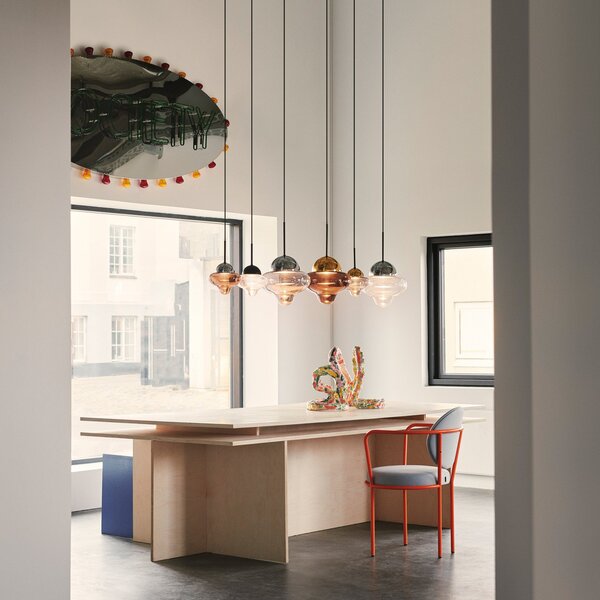 Lampada a sospensione DESIGN BY US, Nutty, dimmerabile, Marrone / Ruggine, Soggiorno, Vetro, Design