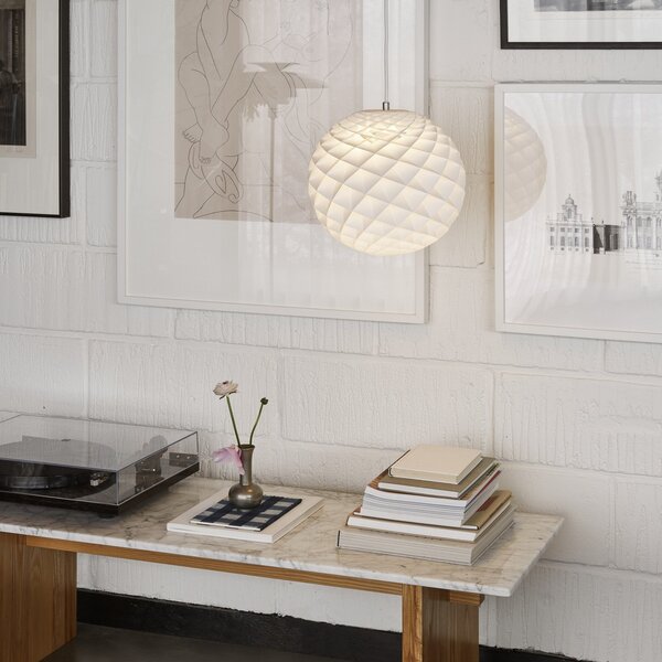 Lampada a sospensione Louis Poulsen, Patera, dimmerabile, Bianco, Soggiorno, Plastica, Design