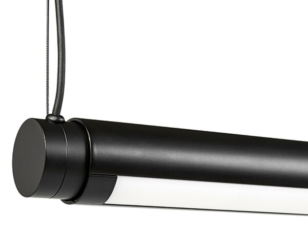 Lampada a sospensione HAY, Factor Linear 1500, dimmerabile, Nero, Cucina, Metallo, Design
