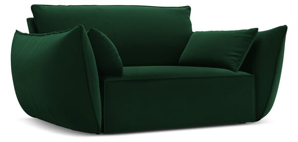 Poltrona verde scuro con rivestimento in velluto Vanda – Mazzini Sofas