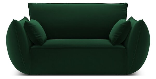 Poltrona verde scuro con rivestimento in velluto Vanda – Mazzini Sofas