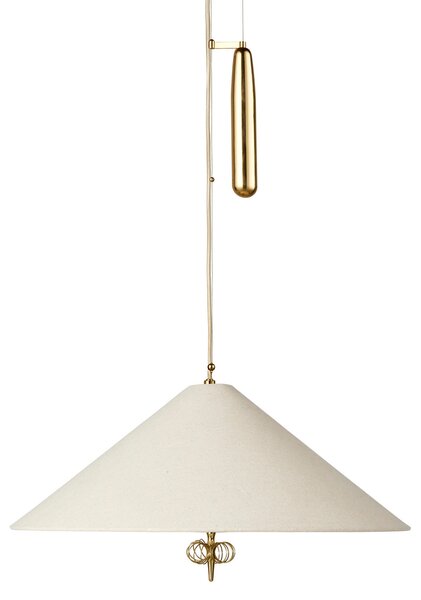 Lampada a sospensione GUBI, A1967, dimmerabile, Bianco, Soggiorno, Tessuto / Tessile, Design