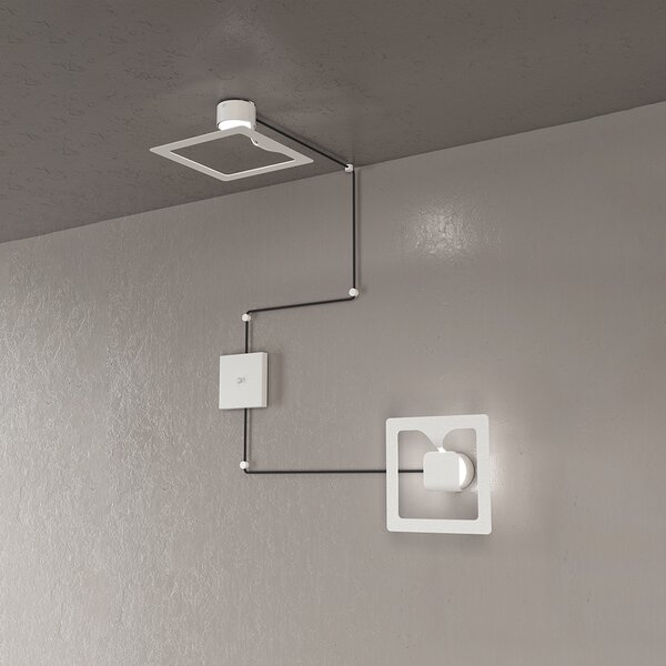 Applique Moderna Gasoline Metallo Bianco 1 Luce Gx53