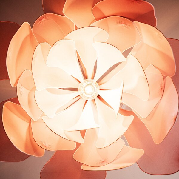 Lampada a sospensione By Rydéns, Lou Lou, dimmerabile, Rosa / Rosé, Soggiorno, Tessuto / Tessile