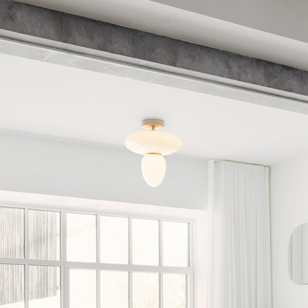Plafoniera Nuura Aps, Rizzatto 42, dimmerabile, Bianco, Soggiorno, Vetro, Design