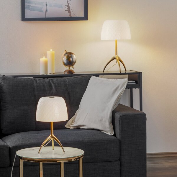 Lampade da tavolo Foscarini, Lumiere, dimmerabile, Bianco, Soggiorno, Vetro, Design