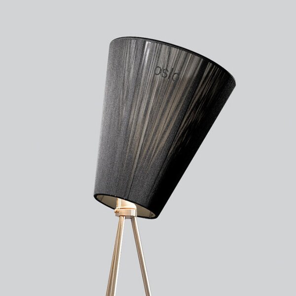 Lampada da terra Northern, Oslo Wood, dimmerabile, Grigio, Soggiorno, Tessuto / Tessile, Design