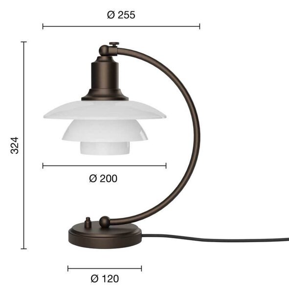 Lampade da tavolo Louis Poulsen, Dorato / Ottone, Soggiorno, Vetro