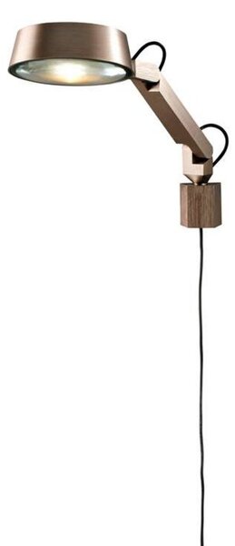 Applique da parete LIGHT-POINT, dimmerabile, Bronzo / Ottone anticato, Soggiorno, Alluminio