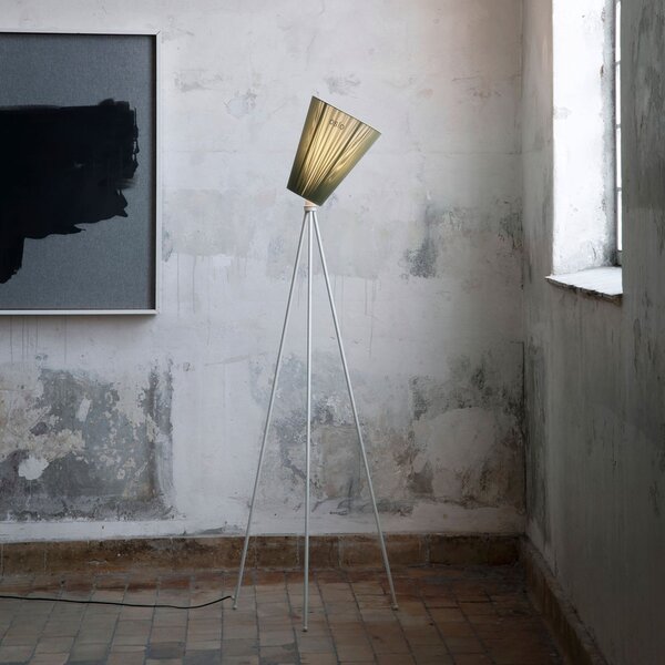 Lampada da terra Northern, Oslo Wood, dimmerabile, Verde, Soggiorno, Tessuto / Tessile, Design