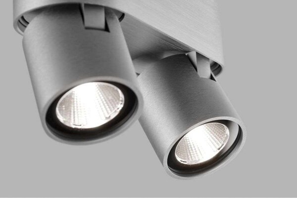 Plafoniera LIGHT-POINT, dimmerabile, Metallizzato, Soggiorno, Alluminio