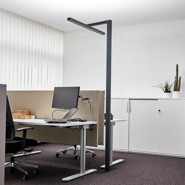 Lampada da terra Arcchio, Jolinda, dimmerabile, Nero, Studio / Ufficio, Alluminio, Moderno