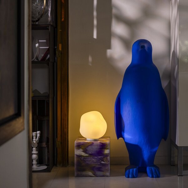 Lampade da tavolo Foscarini, Hoba Media, dimmerabile, Bianco, Soggiorno, Vetro, Design