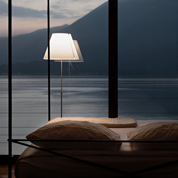Lampada da terra Luceplan, Costanza, Bianco, Soggiorno, Metallo, Design