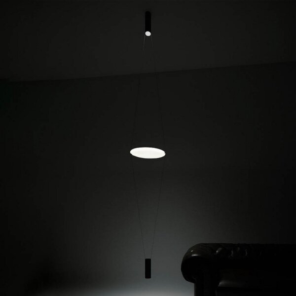 Lampada a sospensione Martinelli Luce, Coassiale, Nero, Soggiorno, Metallo, Design
