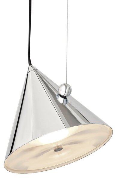 Lampada a sospensione Tom Dixon, Pose, dimmerabile, Metallizzato, Soggiorno, Metallo, Design