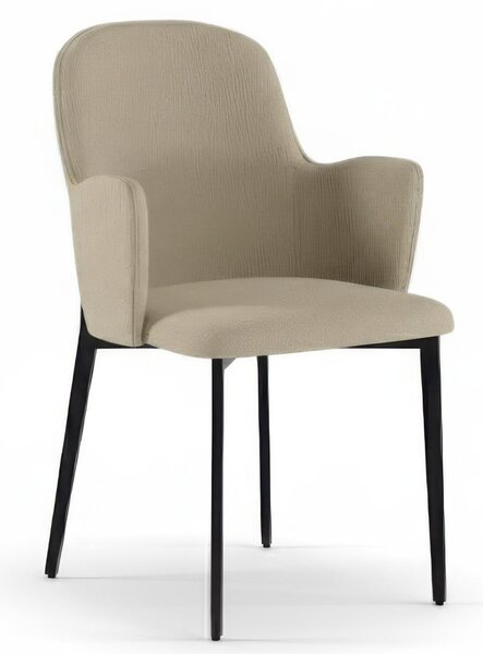 Poltroncina Imbottita, forme morbide tessuto easy-clean, SOPHIA Dimensioni 53,5x62,5x h 80 cm colore colore Beige