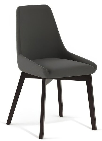 Sedia Imbottita , telaio in Legno Massello di Noce Modello VERA Dimensioni 62x49,8x h 87 cm colore colore Grigio Scuro