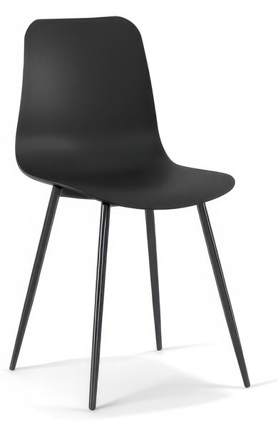 Sedia In Polipropilene Struttura in Metallo Modello COVER Dimensioni 50x58x h 85 cm colore Nero