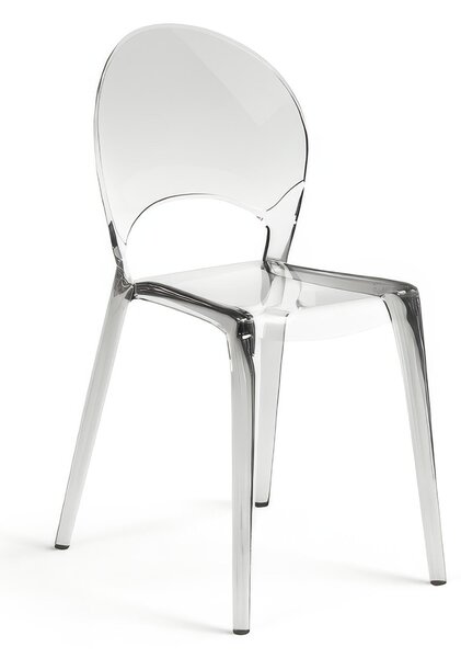 Sedia In Policarbonato forma armoniosamente Classica PEARL Dimensioni 49,5x53x h 84 cm peso 5,5 kg colore Trasparente