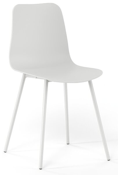 Sedia In Polipropilene Struttura in Metallo Modello COVER Dimensioni 50x58x h 85 cm colore bianco