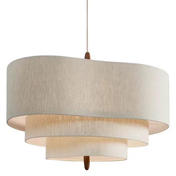 Lampada a sospensione MARKET SET, Pebble, dimmerabile, Beige, Soggiorno, Tessuto / Tessile, Design