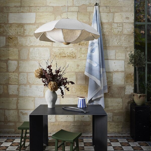 Lampada a sospensione MARKET SET, Coquillage, dimmerabile, Beige, Soggiorno, Tessuto / Tessile, Design