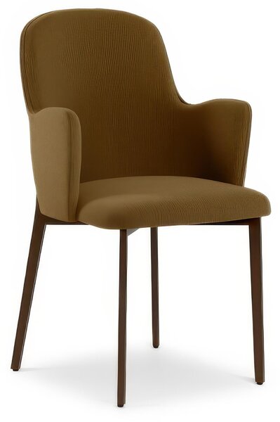 Poltroncina Imbottita, forme morbide tessuto easy-clean, SOPHIA Dimensioni 53,5x62,5x h 80 cm colore colore Marrone
